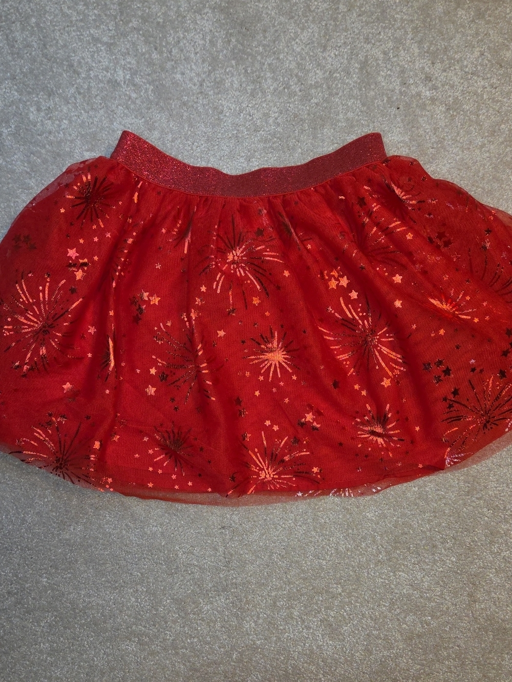 Red Sparkle Firework Skater Skirt, Cat & Jack